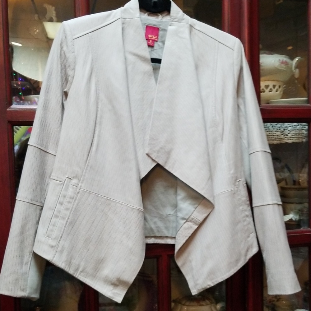 Grey leather jacket